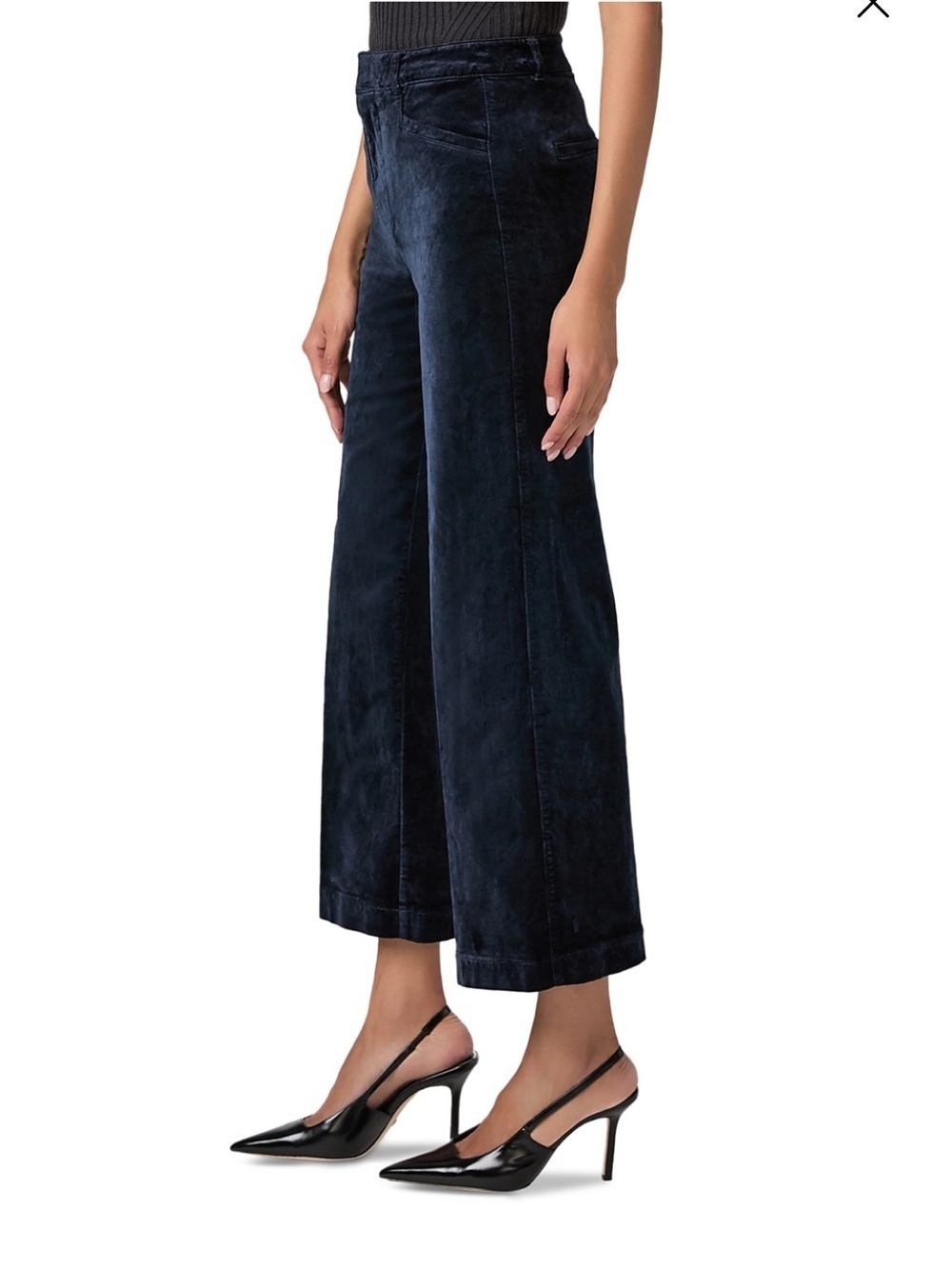 NWT Paige clean front annassa trouser velvet - DEEP NAVY - Picture 3 of 8
